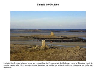 La baie de Goulven La baie de Goulven s’ouvre entre les presqu’îles de Plouescat et de Kerlouan, dans le Finistère Nord. A...