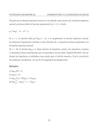 ca (numero razon) y fue 
Napier quien utilizo el nombre por primera vez en 1619. 
El descubrimiento de los algoritmos se produjo mediante dos caminos que son, los calculos 
trigonometricos para las investigaciones astronomicas aplicables a la navegacion y el calculo de 
las riquezas acumuladas a lo que se re 