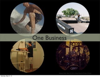 One Business
Wessel, Brett. (May 30, 2014). Visual Resume Photos. [Photo]
Saturday, May 31, 14
 
