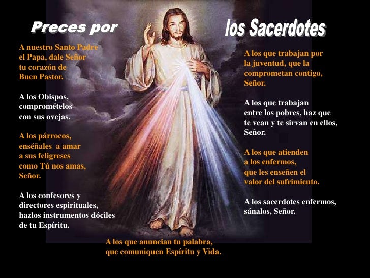 Resultado de imagen para PRECES POR LOS SACERDOTES