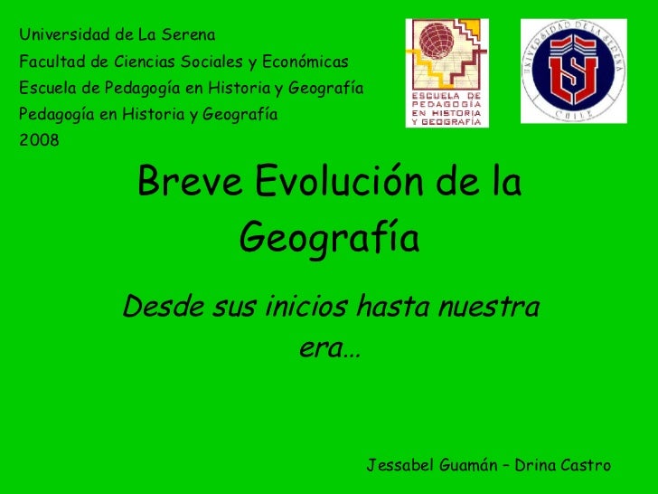 Breve EvolucióN De La GeografíA