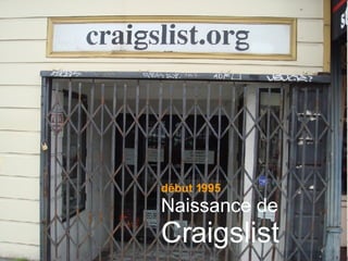 début 1995 Naissance de Craigslist 