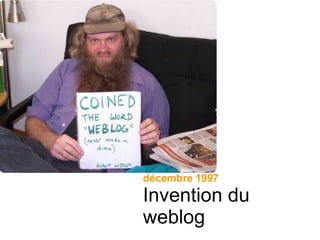 décembre 1997 Invention du weblog 