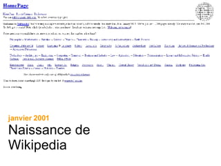 janvier 2001 Naissance de Wikipedia 