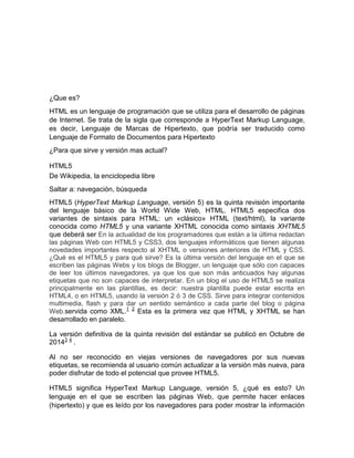 Formato Xhtml breve historia de html | PDF
