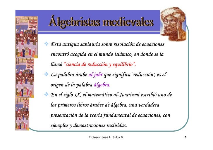 Breve Historia del Álgebra