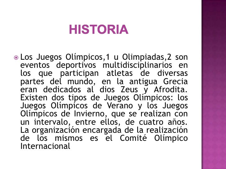 Breve historia del deporte