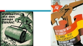 Régimen franquista y partido comunista, respectivamente. (España) 