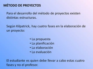 MÉTODO DE PROYECTOS

 