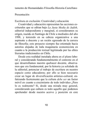 Breves de educación desde los intramuros