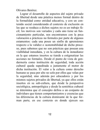 Breves de educación desde los intramuros