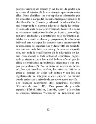 Breves de educación desde los intramuros