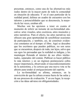 Breves de educación desde los intramuros