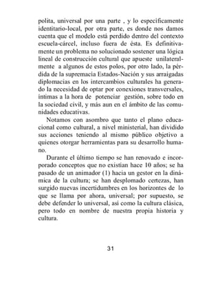 Breves de educación desde los intramuros