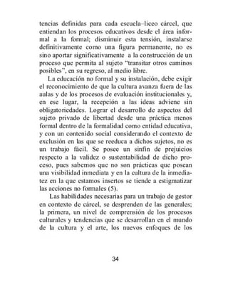 Breves de educación desde los intramuros