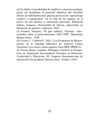 Breves de educación desde los intramuros