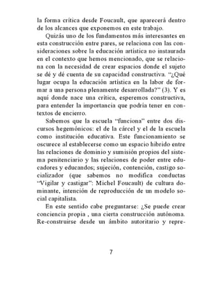 Breves de educación desde los intramuros