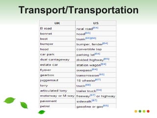 Transport/Transportation 