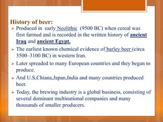 Industrial procedure of beer making | PPTX