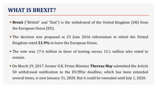 Brexit: Impact on the World Economy | PPTX