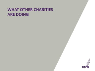 WHAT OTHER CHARITIES
ARE DOING
 