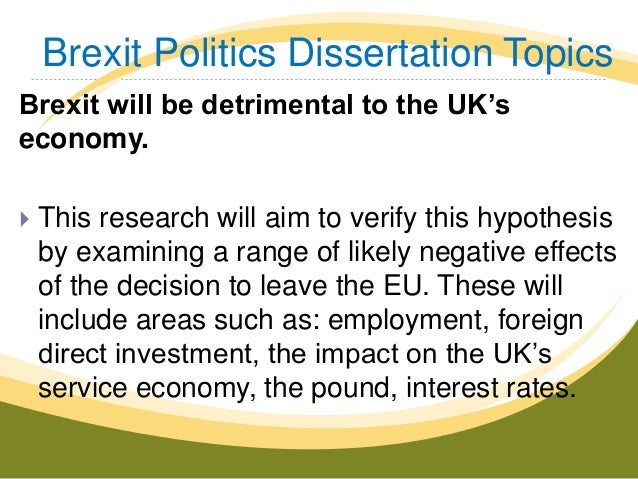 dissertation topics on brexit
