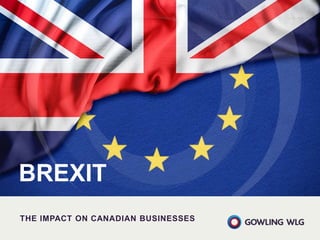 BREXIT
THE IMPACT ON CANADIAN BUSINESSES
 