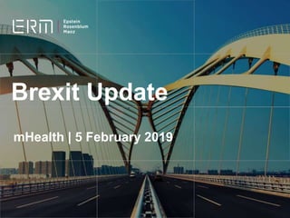 Brexit Update
mHealth | 5 February 2019
 