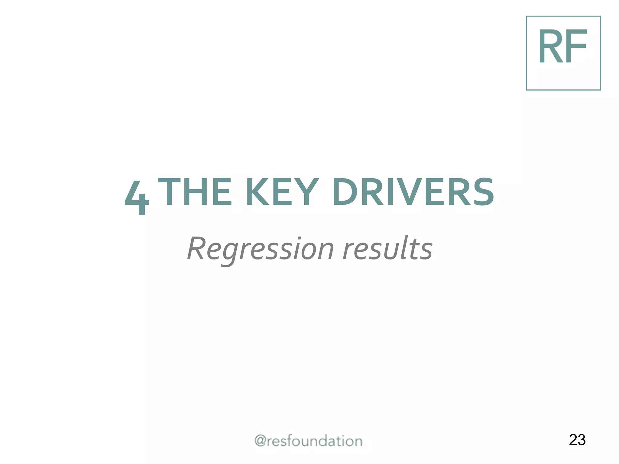 Regression analysis isolates the impact of each
variable when holding all others constant
23
• The simple correlations set out above depict those factors that are
related to the strength of the leave vote in each local authority
• These factors are shown to be important in a number of regression
models.We isolate the explanatory value of each different factor,
holding all other factors constant
• Technically, we use a clustered standard errors approach
• Due to data availability, most of our findings relate to England only,
but we run separate models with fewer variables to identify the
Scottish andWelsh ‘effects’
 