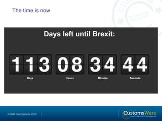 © ABM Data Systems 2018
The time is now
 