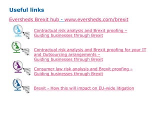 Useful links
Eversheds Brexit hub - www.eversheds.com/brexit
Contractual risk analysis and Brexit proofing –
Guiding busin...