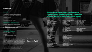 Prophet Brand Relevance Index®44 prophet.com/relevantbrands-2018
We’d love to sit down and talk about
how you too can build a relentlessly
relevant brand.
Research Partner:Research Now SSI is the world’s leading global provider of
first-party consumer and professional data based on extensive,
proprietary market research panels. Around this core asset of
opted-in, managed data, the company has built innovative data
services and solutions that bring the voice of the individual
to the entire marketing spectrum, from research to marketing
to advertising. Research Now SSI serves more than 5,800
market research agencies, media and advertising agencies,
consulting and investment firms, and healthcare and corporate
customers in the Americas, Europe, and Asia-Pacific. For more
information about our range of data-driven offerings, go to
www.researchnow.com and www.surveysampling.com.
Atlanta – USA
3475 Piedmont Road
Suite 1650
Atlanta, GA 30305
404 812 4130
Berlin – Germany
Oranienburger
Straße 66 10117
Berlin-Mitte,
+49 30 847 107 80
Chicago – USA
564 W Randolph St.
Suite 700
Chicago, IL 60661
312 879 1930
Hong Kong – PR China
13/F One Hysan Avenue
Causeway Bay
Hong Kong
+852 2528 0983
London – United Kingdom
10 Bedford Street
London
WC2E 9HE
+44 207 836 5885
New York – USA
160 Fifth Avenue
Fifth Floor
New York, NY 10010
917 645 0444
Richmond – USA
1801 East Cary Street
Suite 300
Richmond, VA 23223
804 644 2200
San Francisco – USA
One Bush Street
Seventh Floor
San Francisco, CA 94104
415 363 0004
Shanghai – PR China
696 Weihai Road,
Floor 2, Suite 410,
Jing’an District,
Shanghai 200041,
+86 130 458 086 28
Zürich – Switzerland
Talstrasse 83
8001 Zürich,
+41 44 218 7810
Director of Business Development
Prophet
c_strotmeyer@prophet.com
Catherine Strotmeyer
Director of Marketing
Prophet
a_nizzere@prophet.com
Amanda Nizzere
Let’s talk.
Please contact us today:
Want to know more about Prophet or the
Prophet Brand Relevance Index�
? Please get
in touch with us at one of our offices below.
 