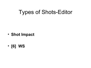 Types of Shots-Editor Shot Impact [6]  WS 