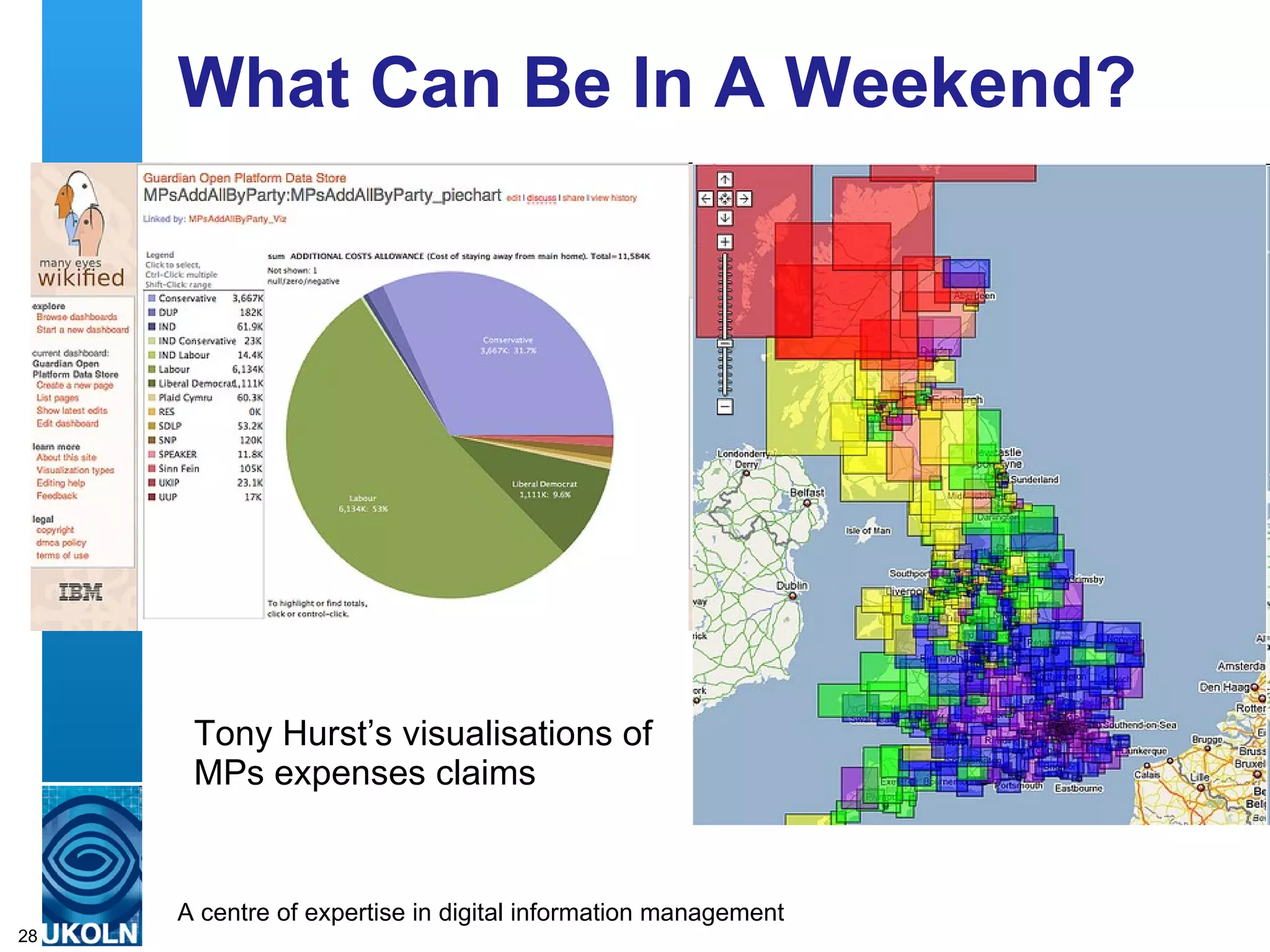 What Can Be In A Weekend? Tony Hurst’s visualisations of MPs expenses claims 