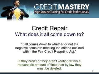 How To Sell Credit Repair - Brian C. Aber | PPT