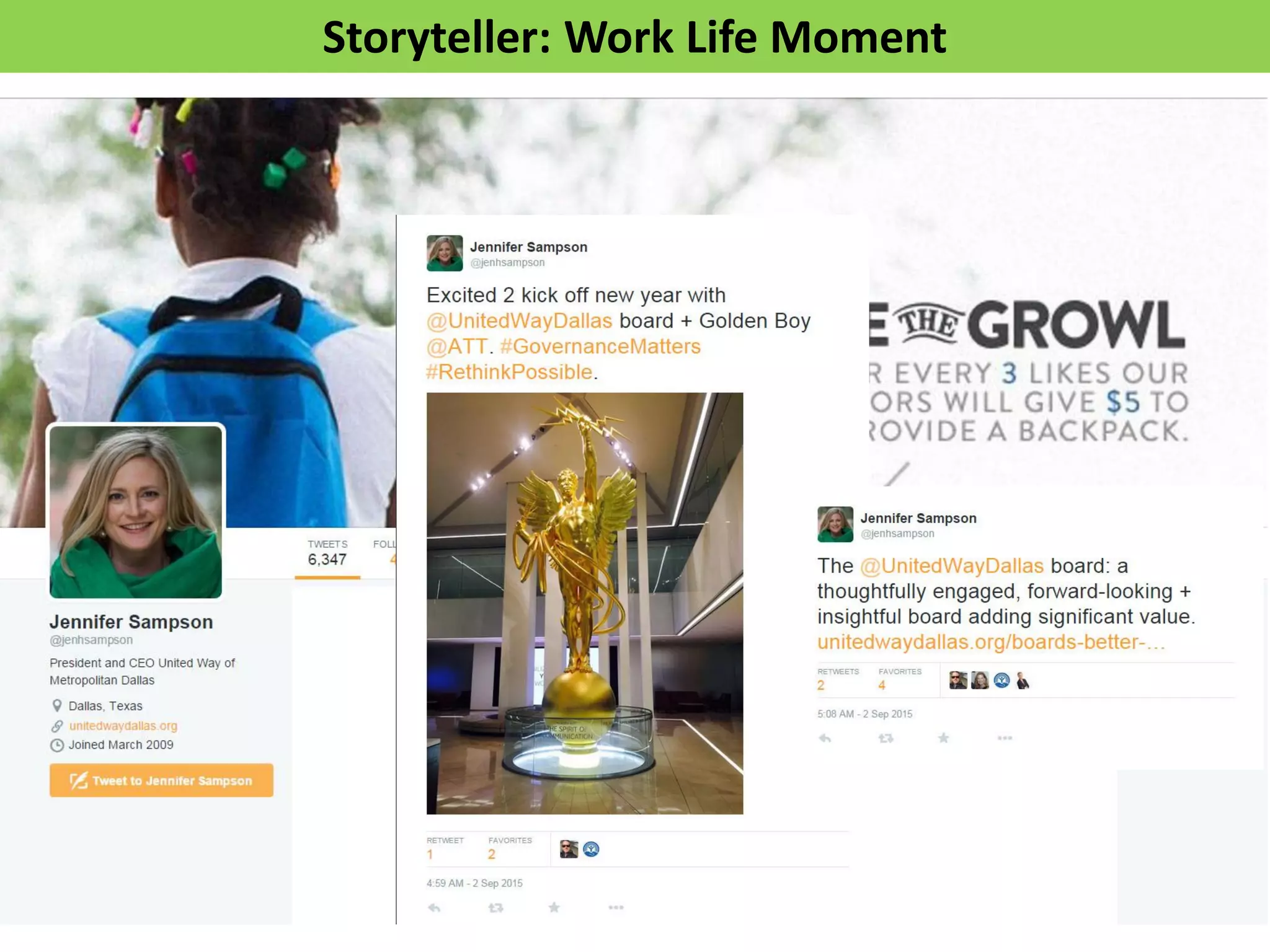 Storyteller: Work Life Moment
 