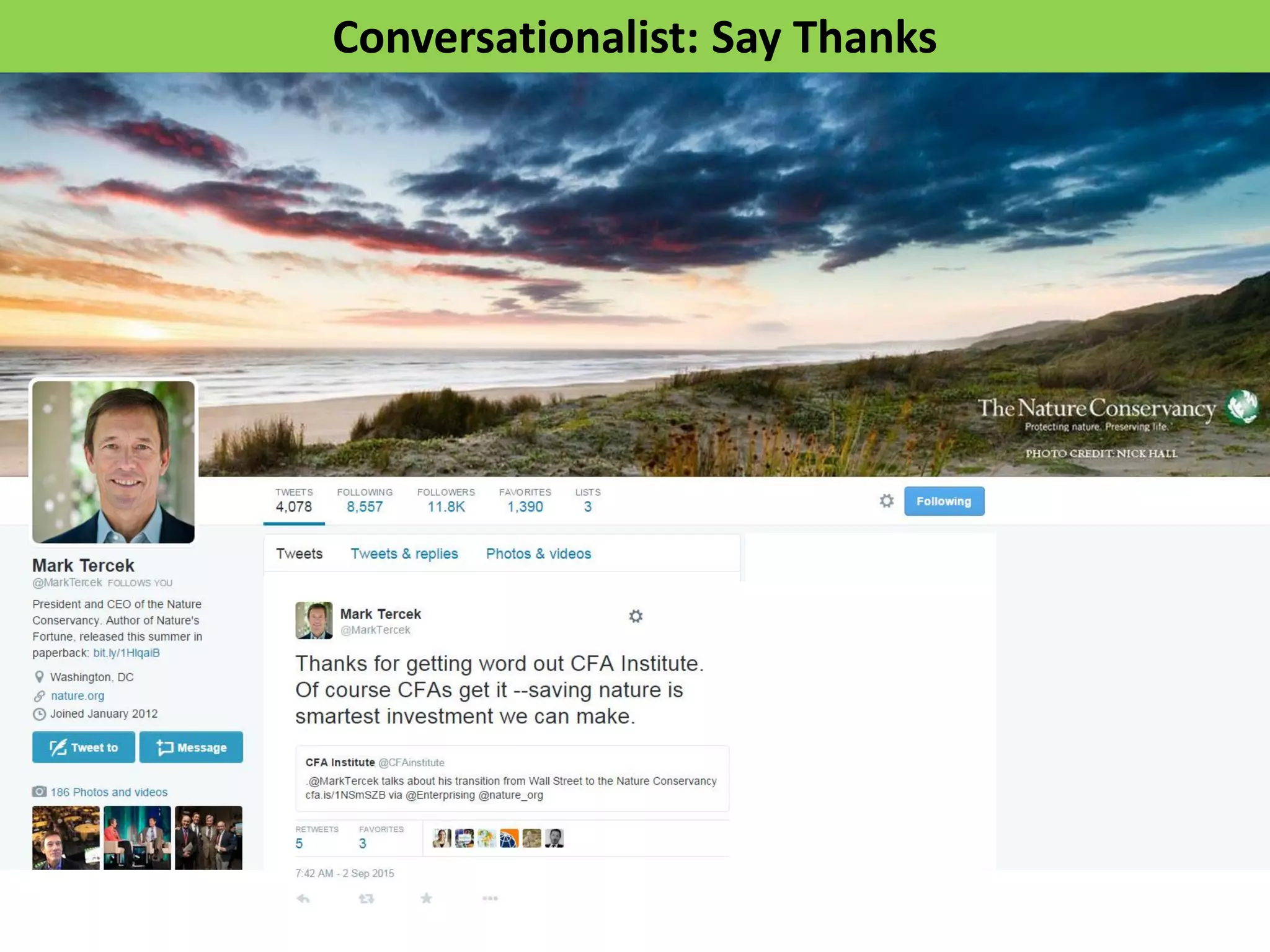 Conversationalist: Say Thanks
 