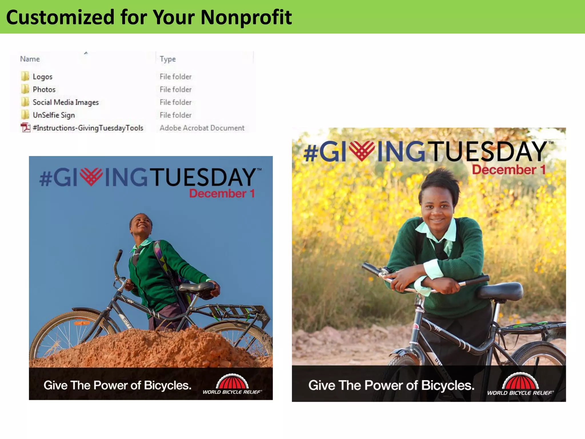 Customized for Your Nonprofit
 