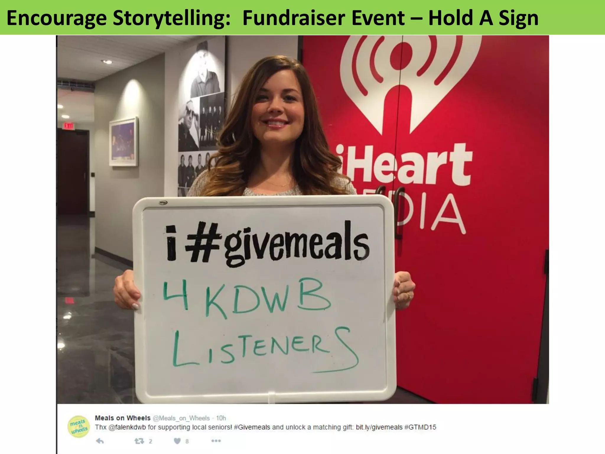 Encourage Storytelling: Fundraiser Event – Hold A Sign
 