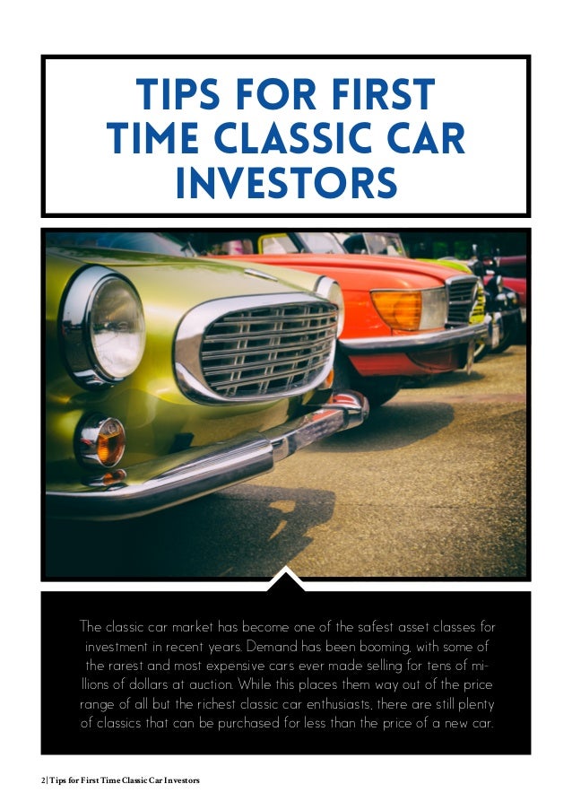 Tips for First Time Classic Car Investors