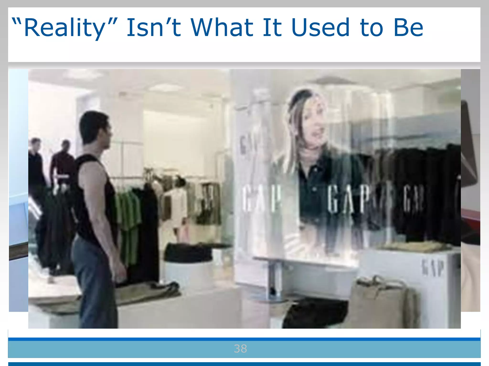 “Reality” Isn’t What It Used to Be
38
 