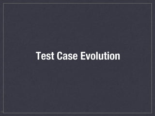 Test Case Evolution
14
 