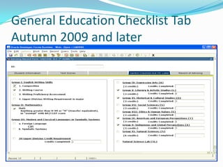 General Education Checklist TabAutumn 2009 and later 