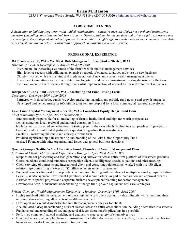 brian hanson resume equity resumes