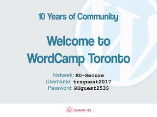 Network: RU-Secure
Username: trsguest2017
Password: RUguest253$
 