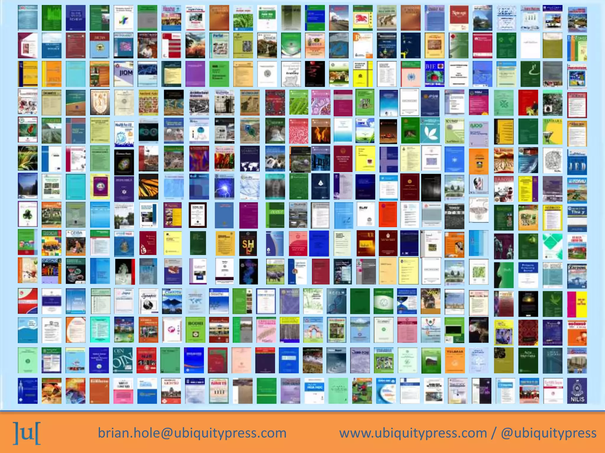 brian.hole@ubiquitypress.com www.ubiquitypress.com / @ubiquitypress
 