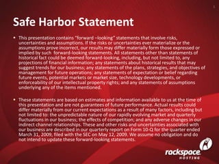Safe Harbor Statement 1 ,[object Object]
