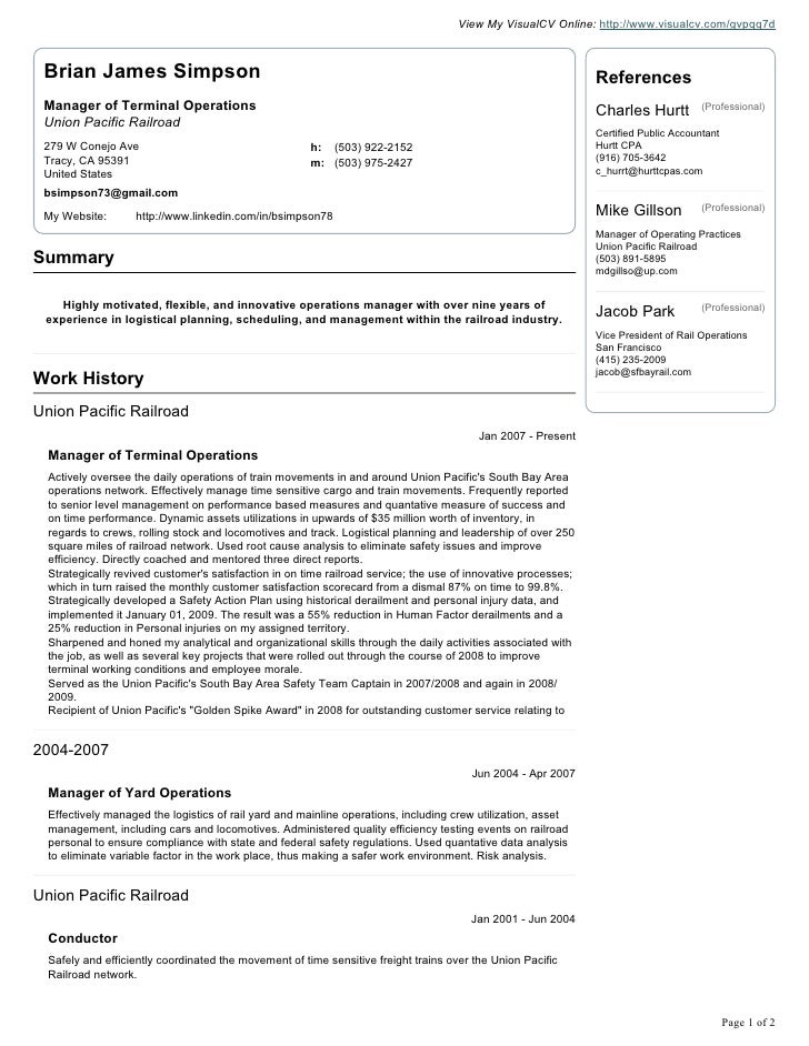 view my resume