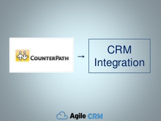 CRM
Integration
 