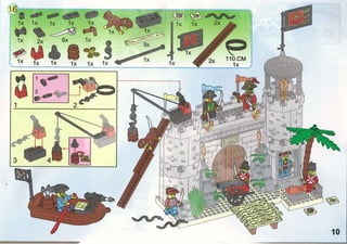 Brick 305 - инструкция по сборке конструктора "Пиратский замок" (Лего-совместимый)